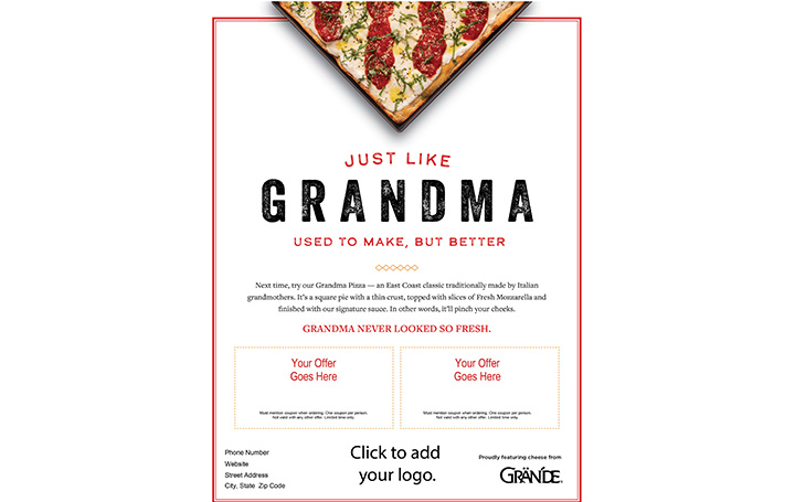 Preview of Customizable Grandma Pizza Box Topper